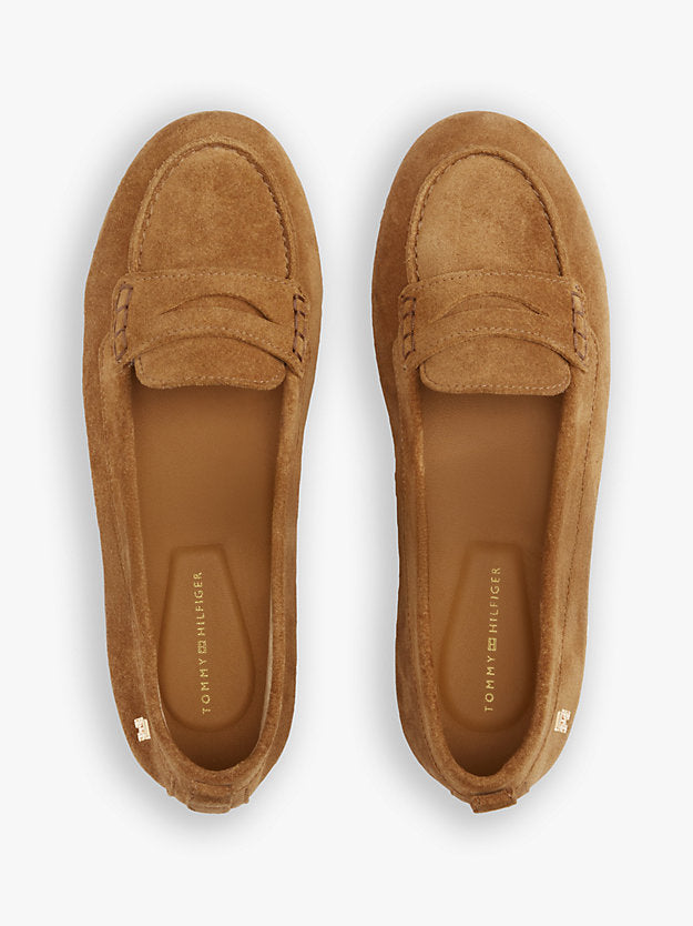 Monogram Flexible Suede Loafer Ballerinas