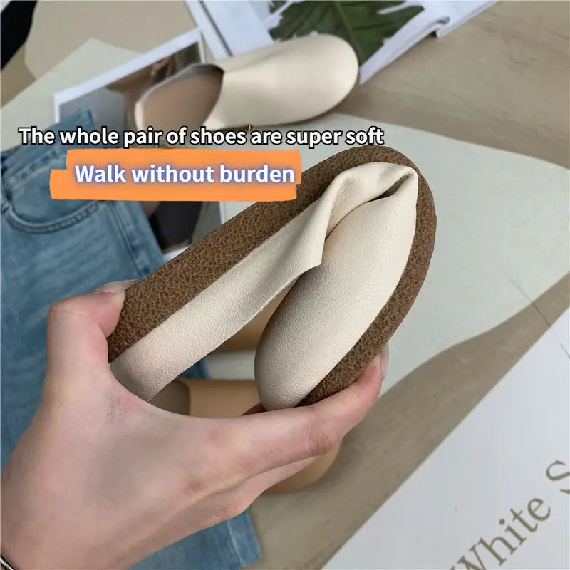 Chaussons en cuir italien / Chaussures orthopédiques pour femmes LetcloMC