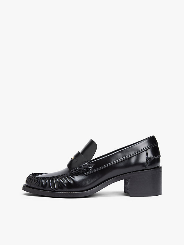 Patent Leather Block Heel Loafers