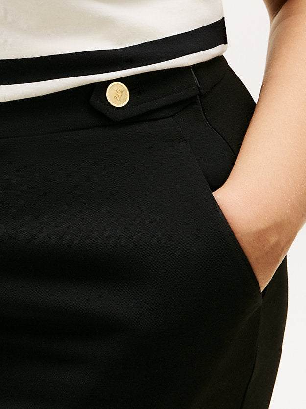 Curve Pressed Crease Straight Leg Trousers