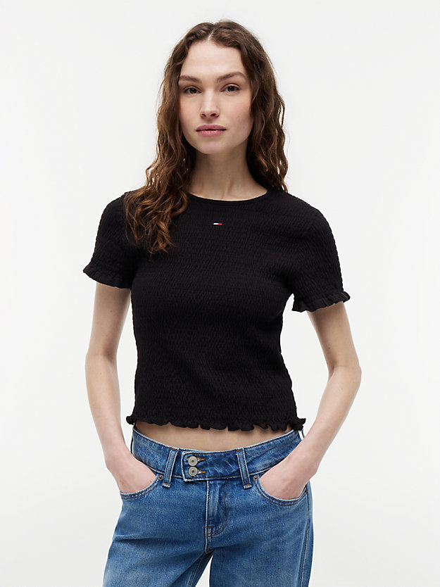 Smock Flag Embroidery Slim T-Shirt
