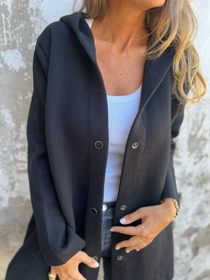 RÄUMUNGSVERKAUF🔥 Freizeitjacke mit Kapuze und einer Knopfleiste