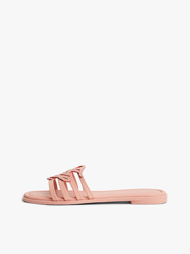 Logo Strap Leather Mules