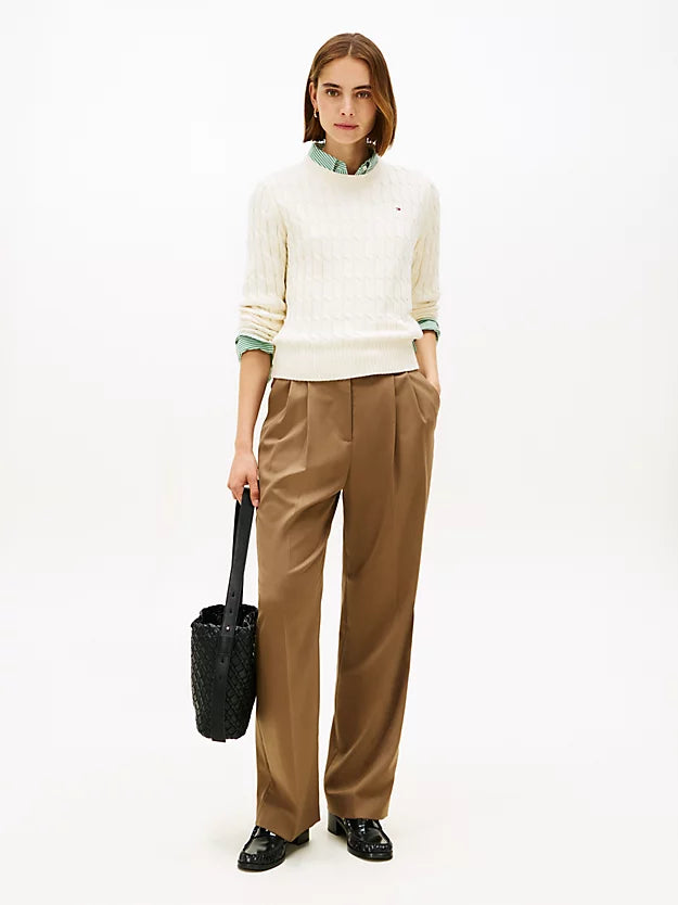 Cable Knit Crew Neck Jumper