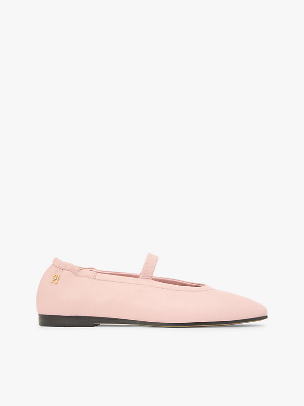 Leather Elasticated Strap Ballerinas