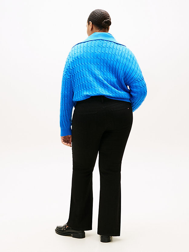 Curve Mid Rise Bootcut Black Jeans