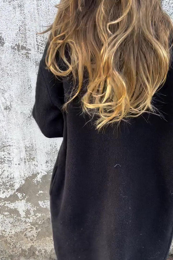 RÄUMUNGSVERKAUF🔥Einfarbige legere Langarmjacke mit Revers – 48 % RABATT