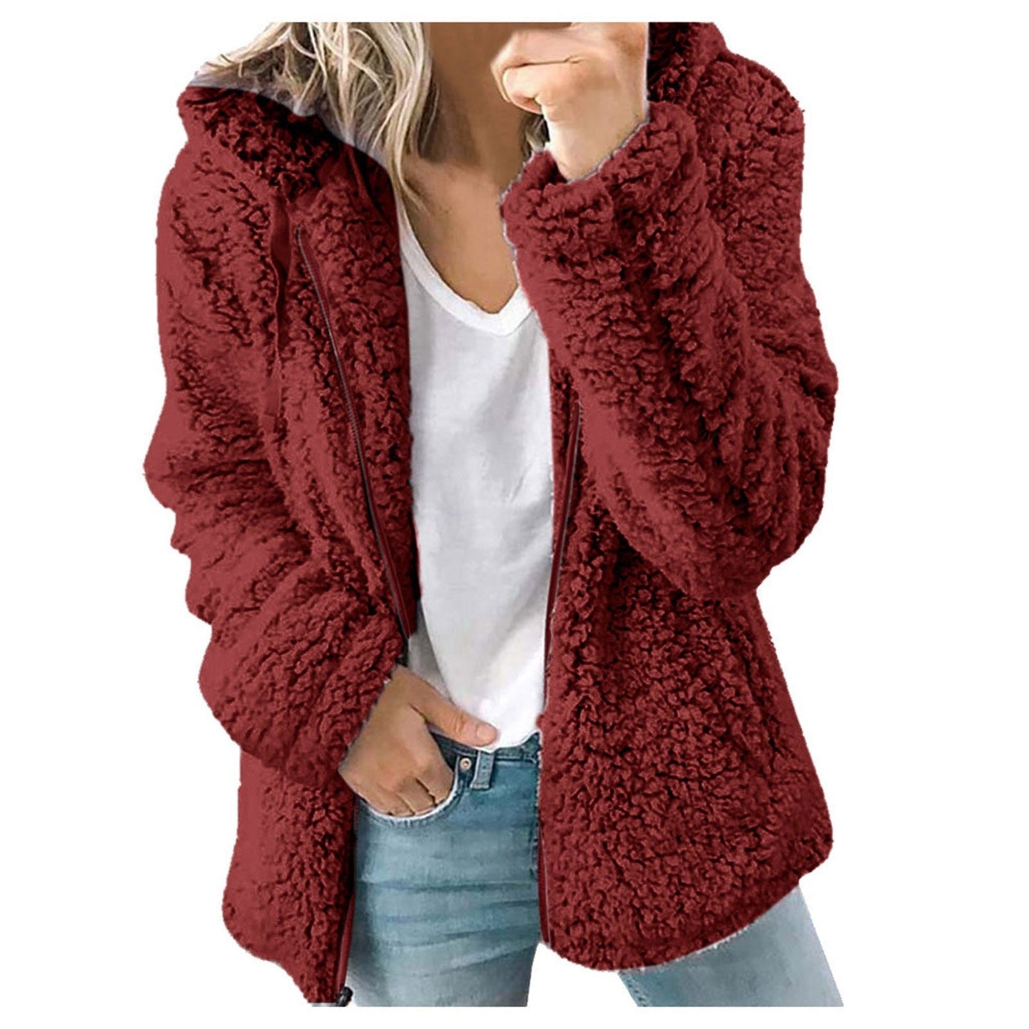 🔥DERNIER JOUR -50 %🔥 Manteau en laine à capuche pour femme