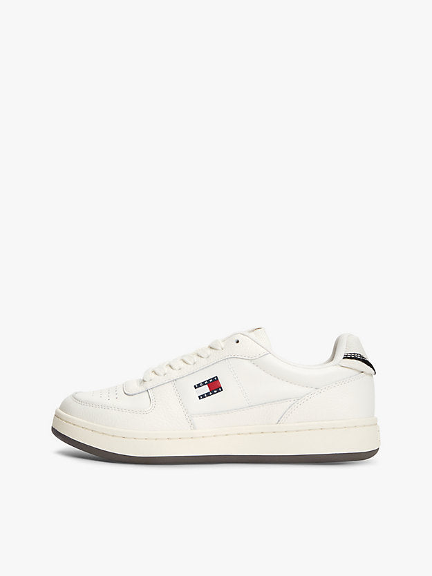 Zebra Heel Leather Archive Court Trainers