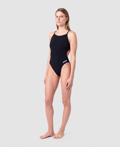 Women's Team Swimsuit Lace Back Solid