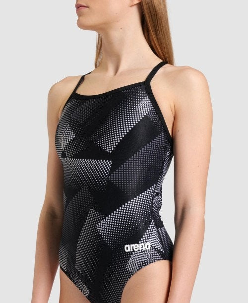 Women's Swimsuit Halftone Print Lightdrop