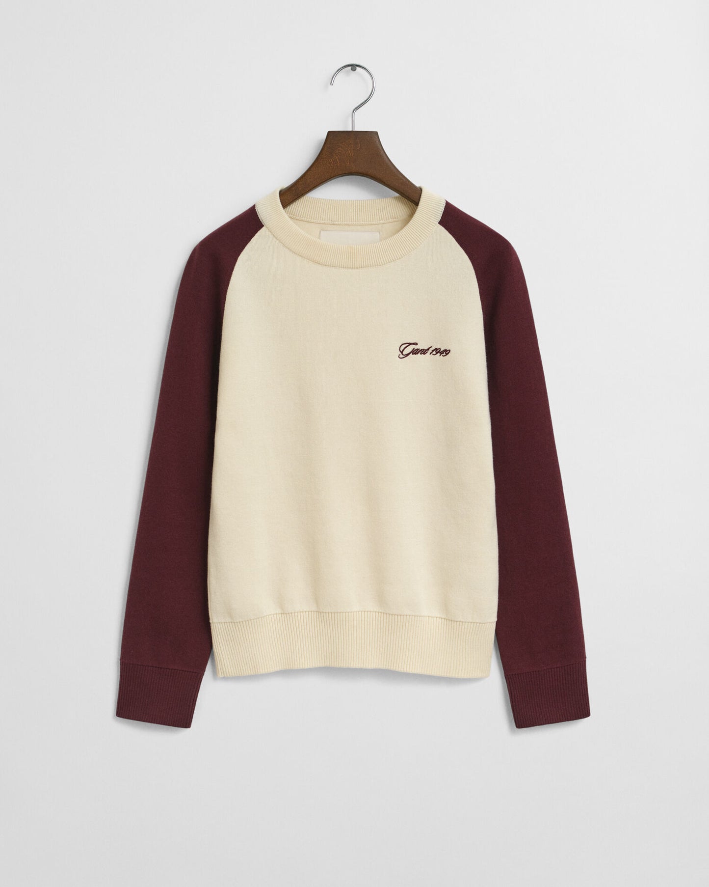 Color Blocked Crew Neck Sweater
