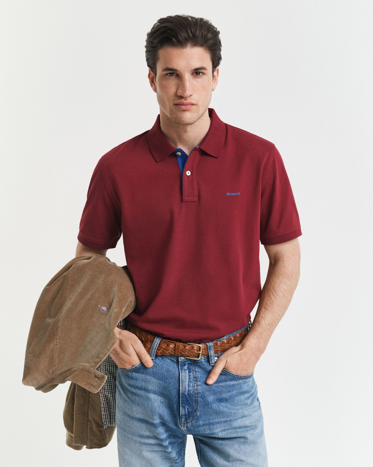 Contrast Pique Polo Shirt