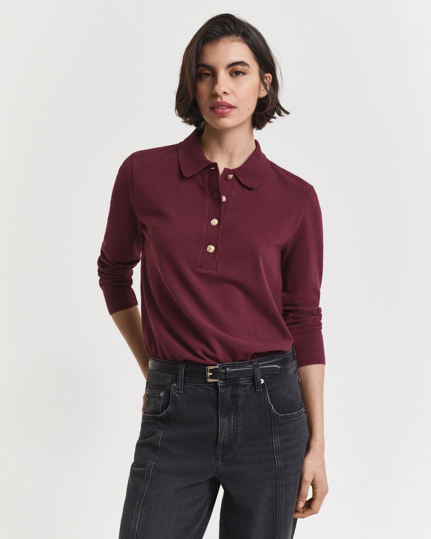 Long Sleeve Pique Polo Shirt