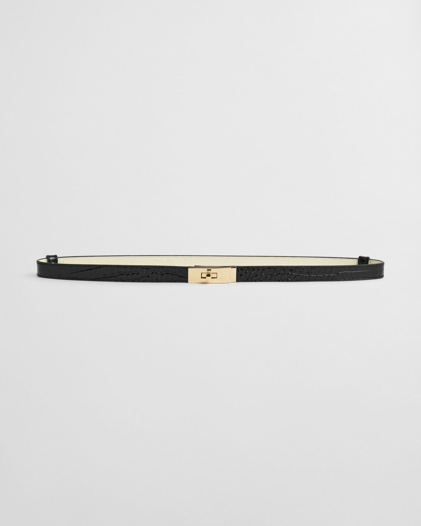 Turn-Lock Buckle Croc Effect Belt